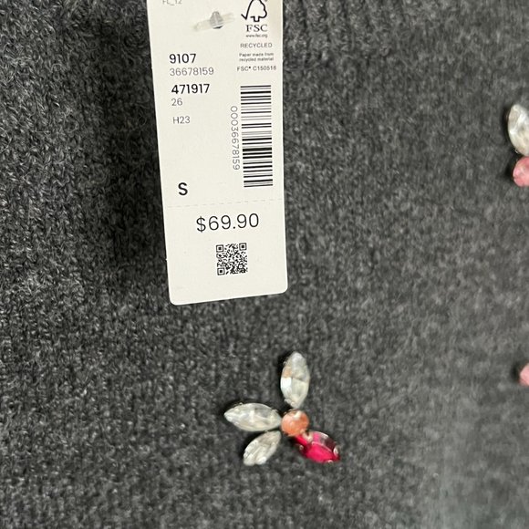 Reitmans Long-Sleeve Crew-Neck Sweater with Jewel Embellishments - Size Small - Picture 5 of 7